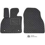 Eko odos kilimėliai QuiltyMats OPEL TIGRA 2004-2009m. (Cabrio) (Juoda / pilkos siūlės)
