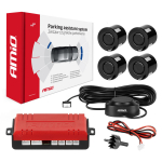 Parkavimo pagalbos sistema su garso signalu, 4 juodi jutikliai 22 mm AMIO-01567