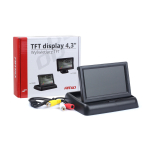Sulankstomas TFT ekranas galinio vaizdo kamerai 4,3" TFT02
