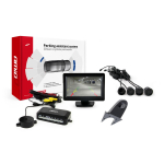 Parkavimo pagalbos sistema TFT01 4,3" su HD-502-IR kamera, 4 juodi jutikliai