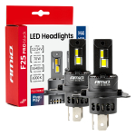 LED žibintų lemputės F25 PRO BLACK FULL CANBUS H4 H19 70W 12V 24V AMIO-04719