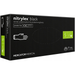 Apsauginės nitrilo pir&scaron;tinės Nitrylex Black, dydis S, 100 vnt