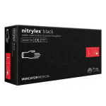 Apsauginės nitrilo pir&scaron;tinės Nitrylex Black, dydis L, 100 vnt