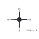 Kryžminis ratų raktas 17&ndash;19&ndash;21 mm, 1/2", gumuotas, AMIO-02402