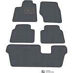 Eko odos kilimėliai QuiltyMats Ford Galaxy / S-Max 2006-2012m. (7v., I, II ir III eilės) (Pilka / pilkos siūlės)