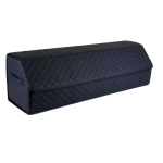 Bagažinės daiktadėžė EVAtech ECO XXL 30x30x100 cm - juoda / juodi kra&scaron;tai / mėlynos siūlės / raudonas vidus