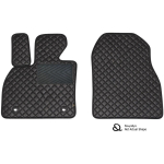 Eko odos kilimėliai QuiltyMats RENAULT KANGOO 2008-2020m. (Krovininis) (Juoda / juodos siūlės)