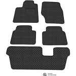 Eko odos kilimėliai QuiltyMats SUBARU B9 TRIBECA 2005-2014m. (7v., I, II ir III eilės) (Juoda / juodos siūlės)