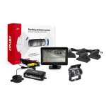 Parkavimo pagalbos sistema TFT01 4,3" su HD-501-IR kamera, 4 juodi jutikliai, sunkvežimiams
