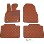 Eko odos kilimėliai QuiltyMats AUDI A8 2002-2009m. (D3) (Ruda / rudos siūlės)