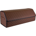 Bagažinės daiktadėžė EVAtech ECO XL 30x30x80 cm - ruda / juodi kra&scaron;tai / rudos siūlės / juodas vidus