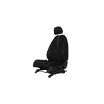 Sėdynės užvalkalo sėdimoji dalis EVAtech, 1 vnt. - juoda / juodi kra&scaron;tai / juodos siūlės