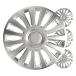 Ratų gaubtai 4 vnt. Luxury, sidabriniai 15"