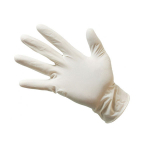 TopGlove lateksinės vienkartinės pir&scaron;tinės, baltos (100vnt)