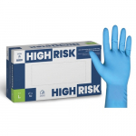 ZARYS High-Risk lateksinės vienkartinės pir&scaron;tinės, Extra Strong, prailgintos 30cm., mėlyna (50vnt)