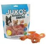 JUKO Snacks Chicken soft Ring su vi&scaron;tiena skanėstas &scaron;unims, 250 g