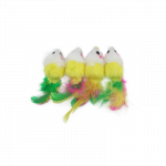 Žaislas pelytės katei spalvotos (4vnt)