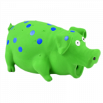 Žaislas &scaron;uniui kriuksinti lateksinė kiaulė 18cm