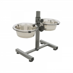 TRIXIE Stovas su dubenėliais, reg. auk&scaron;tis, nerūd. plienas-metalas, 2x2.8 l, 24 cm