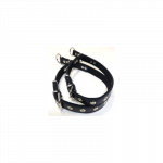 Antkaklis odinis su kapronine juosta smaugikas 25cm : Spalva - Tamsiai ruda