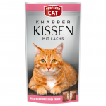 Perfecto Cat tra&scaron;kios pagalvėlės katėms su kreminiu la&scaron;i&scaron;ų įdaru 50g : Svoris/Talpa - 9vnt x 50g