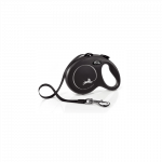 Automatinis pavadis Flexi New Classic juosta : Dimension - S- 5m 15kg Juoda