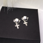 Stilingi klipsai ,,Kryželio akcentas"