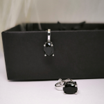 Auskarai-klipsai &bdquo;Juodoji elegancija&ldquo;