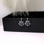 Auskarai - klipsai &bdquo;Mėlynasis žiedas&ldquo;