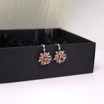 Auskarai - klipsai &bdquo;Ugniniai žiedlapiai&ldquo;