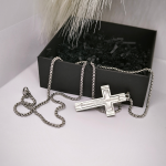 Klasikinis vyri&scaron;kas kryželis i&scaron; nerūdijančio plieno