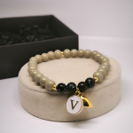 Magnetinė porų apyrankė &bdquo;Tavo raidė &ndash; mano &scaron;irdyje&ldquo;