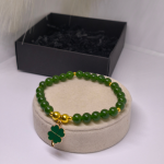 Rankų darbo apyrankė &bdquo;Žaliasis dobilas&ldquo;