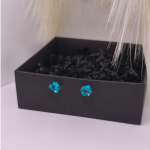 Magnetiniai auskarai &bdquo;Akvamarino kubai&ldquo;