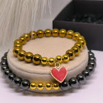 Apyrankės porai su hematitu &bdquo;&Scaron;irdžių harmonija&ldquo;