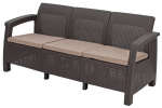 CORFU Max Love Seat 3-vietė sodo sofa - ruda