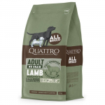 Quattro Grain Free sausas pa&scaron;aras su ėriena suaugusiems &scaron;unims 12kg