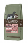 QUATTRO ADULT All Breed begrūdis sausas pa&scaron;aras &scaron;unims su la&scaron;i&scaron;a ir kriliu 12kg