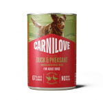 CARNILOVE konservai &scaron;unims Wild Meat DUCK & PHEASANT 6 x 400g