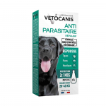Vetocanis la&scaron;iukai nuo erkių didelių veislių &scaron;unims Pakuotė: 4 x 3 ml