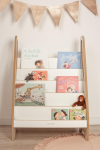 Montessori knygų lentyna MINI. Baltos spalvos