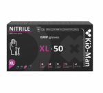 Pir&scaron;tinės nitrilo be talko juodos Kid-Man Grip XL N50 KG4015
