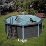 Apvalus GRE kompozitinis antžeminis baseinas 410 skersmens h124 su smėlio filtru