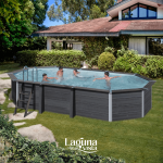 Ovalus GRE kompozitinis antžeminis baseinas su smėlio filtru