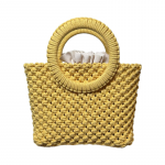 Macrame rankinė - Maia - geltonos spalvos