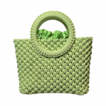 Macrame rankinė - Maia - &scaron;viesiai žalios spalvos