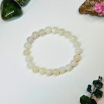 Balto agato apyrankė - 8mm - 16cm