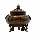 Žalvarinė Tibeto stiliaus smilkalinė - &Scaron;e&scaron;i Simboliai