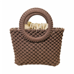 Macrame rankinė - Maia - rudos spalvos