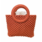 Macrame rankinė - Maia - sodriai oranžinės spalvos